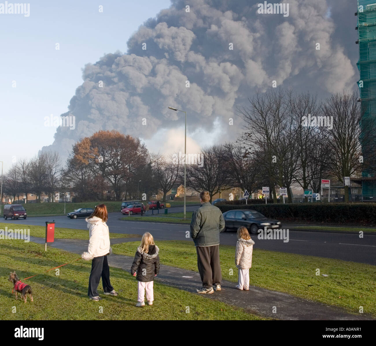Smoke Ploom from Buncefield Oil Depot Fire Hemel Hempstead