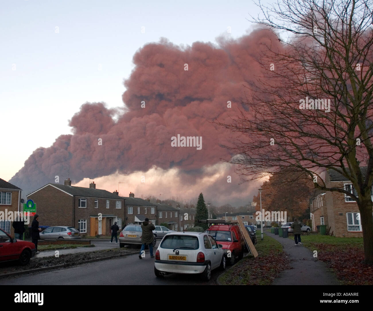 Smoke Ploom from Buncefield Oil Depot Fire Hemel Hempstead