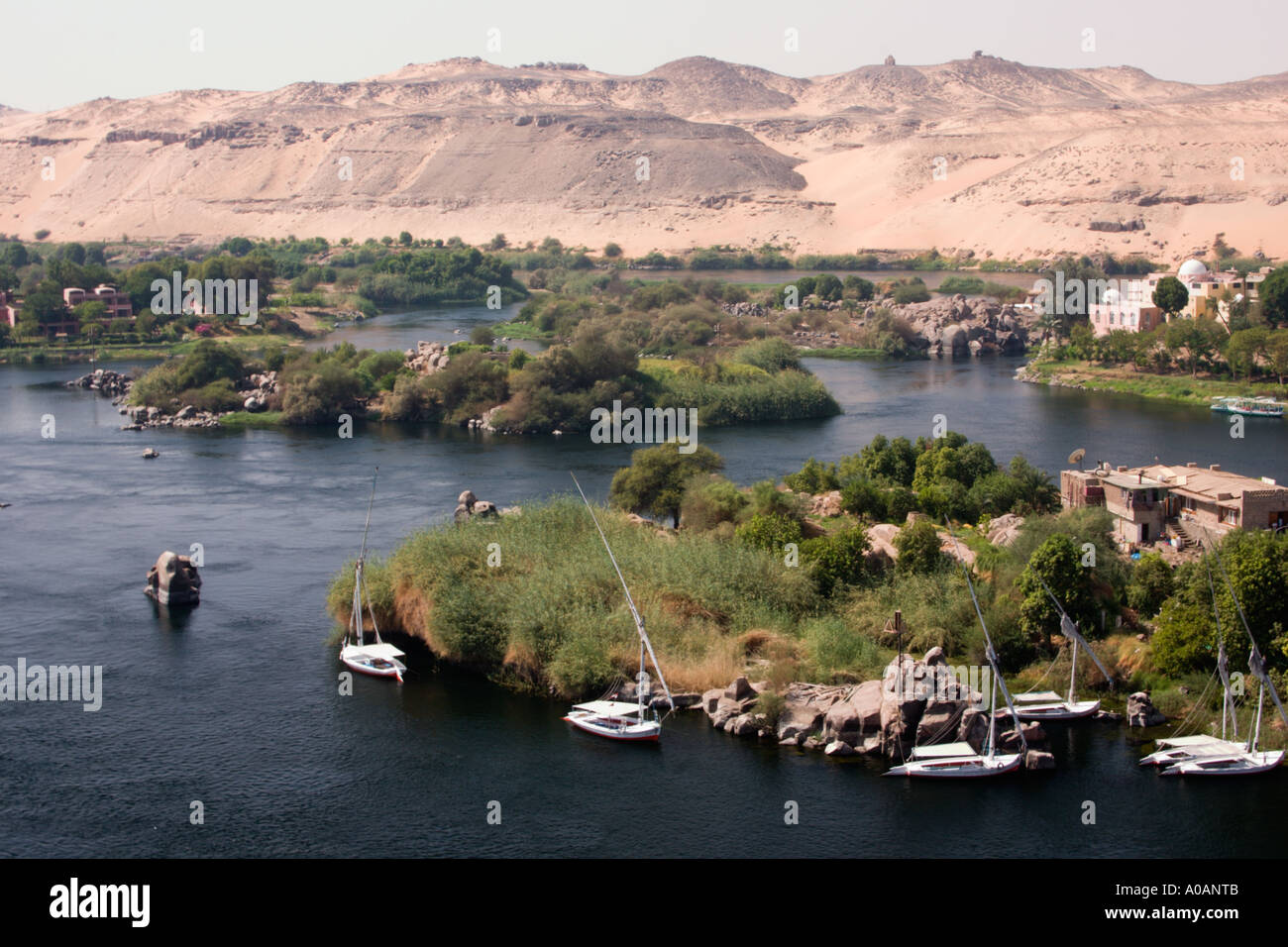 The Nile River at Aswan Egypt Stock Photo - Alamy