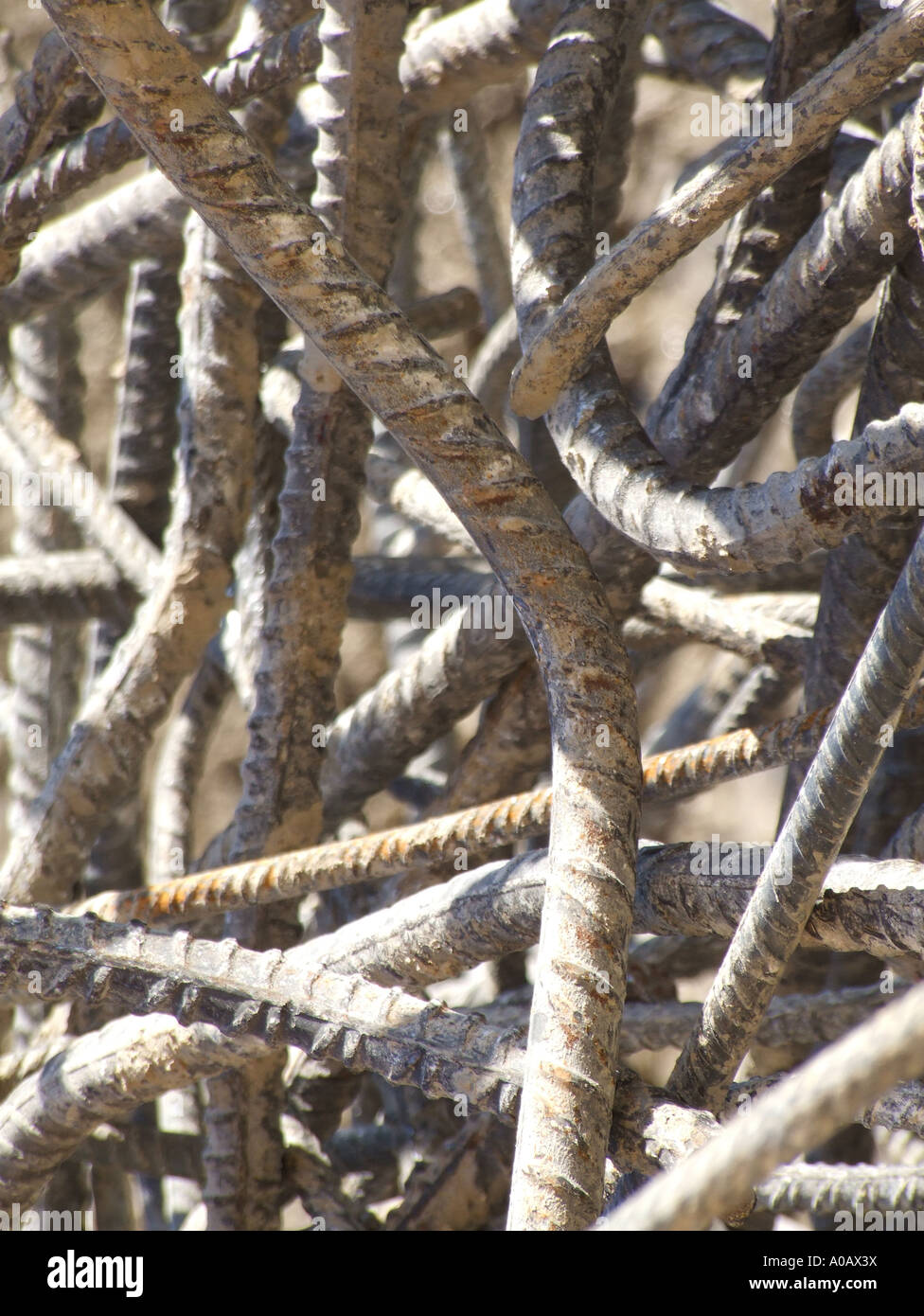 Metal Rods Mess steel fixing metal rods on building site Stock Photo - Alamy