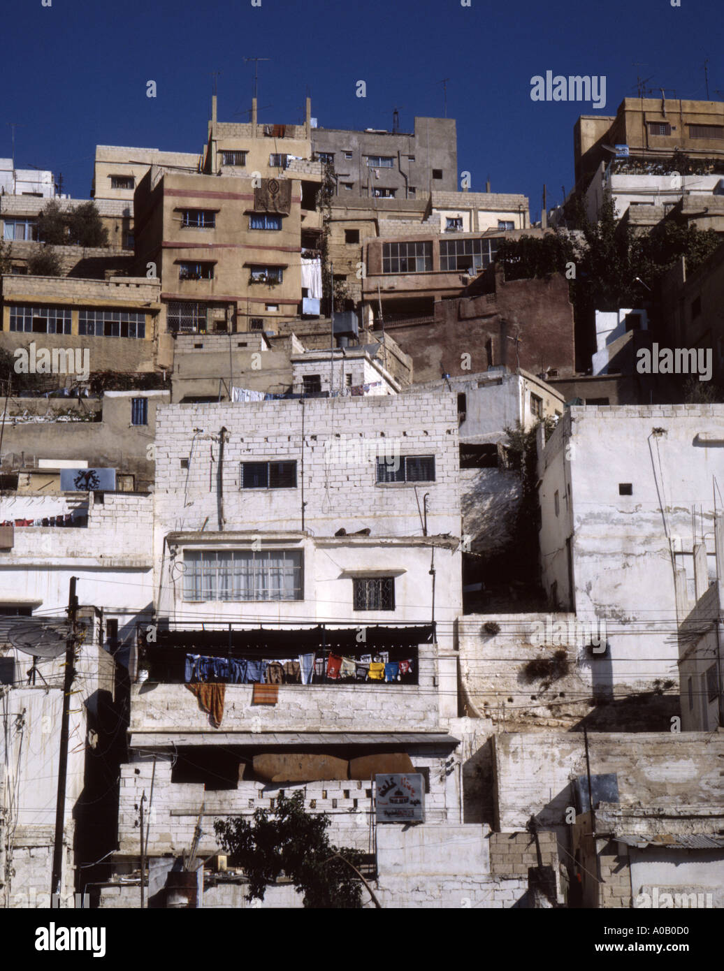 Crowded houses in downtown Amman Jordan Stock Photo Alamy