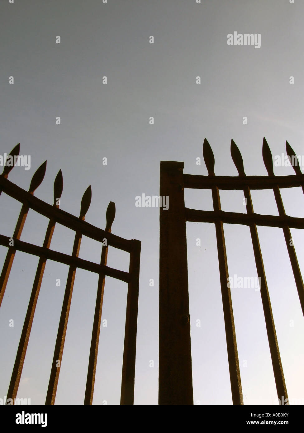 Iron gate open sky concept hi-res stock photography and images - Alamy
