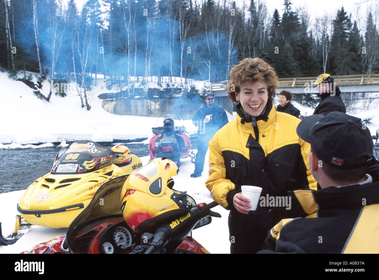 snowmobile in Canada Stock Photo Alamy