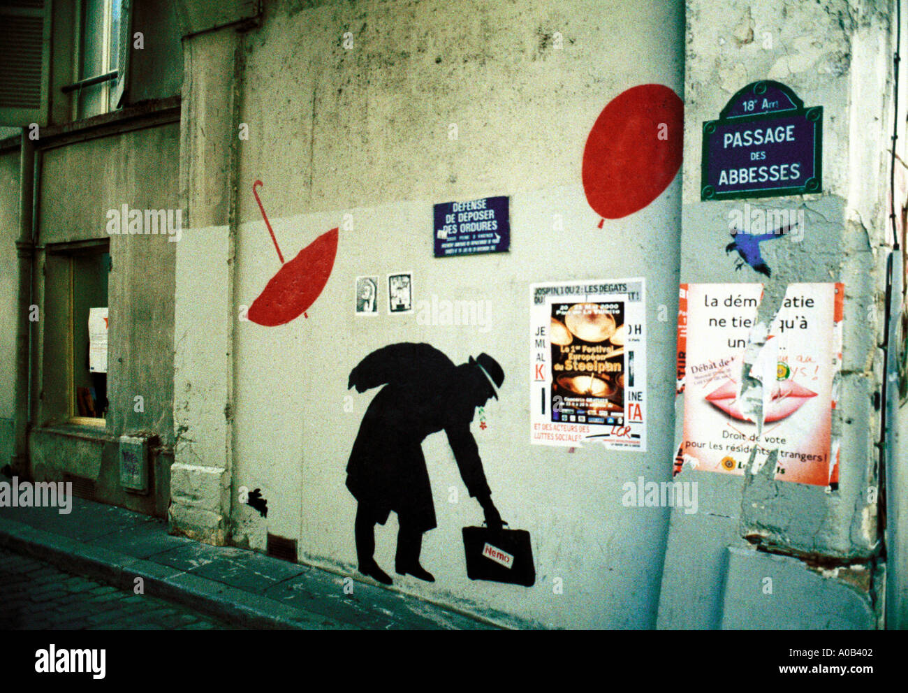 Wall in Paris France Stock Photo Alamy