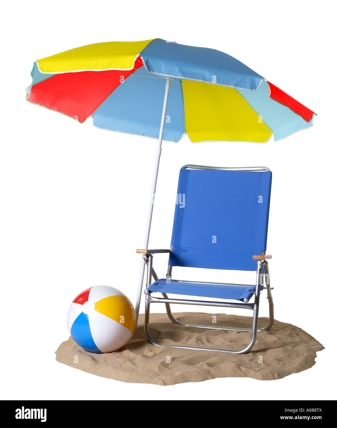 Beach Chair Umbrella Stock Photo Alamy