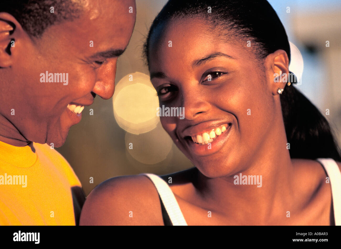 Portrait African American couple Stock Photo