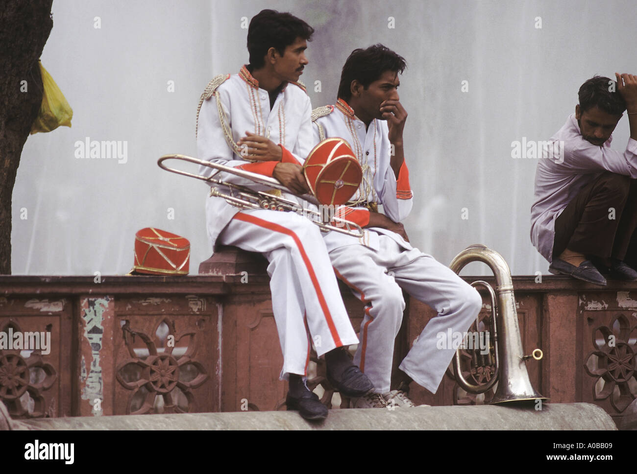 Musicians from a music band. Rajasthan, India Stock Photo Alamy