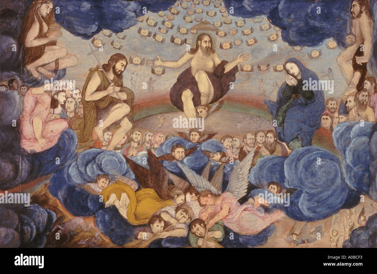 Painting : The Last Judgment Dated 1750 A D Stock Photo