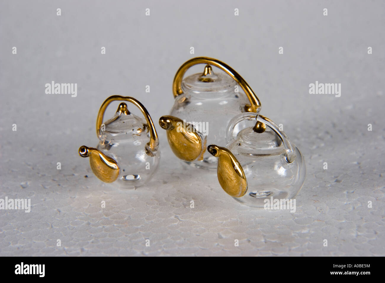 Miniature Glass Tea Set Stock Photo Alamy