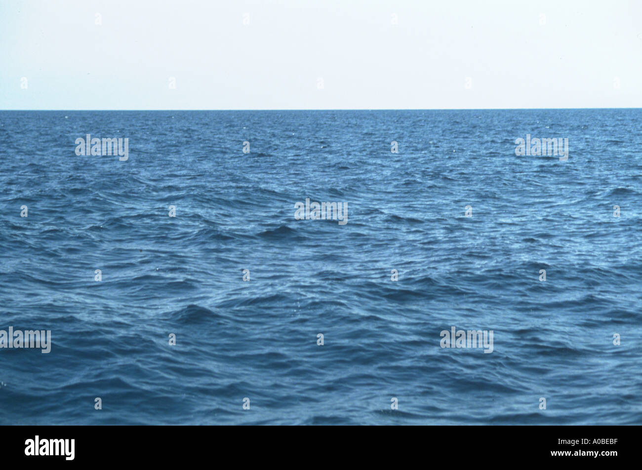 Pacific ocean with straight horizon We have a variety of water and wave patterns available Stock Photo