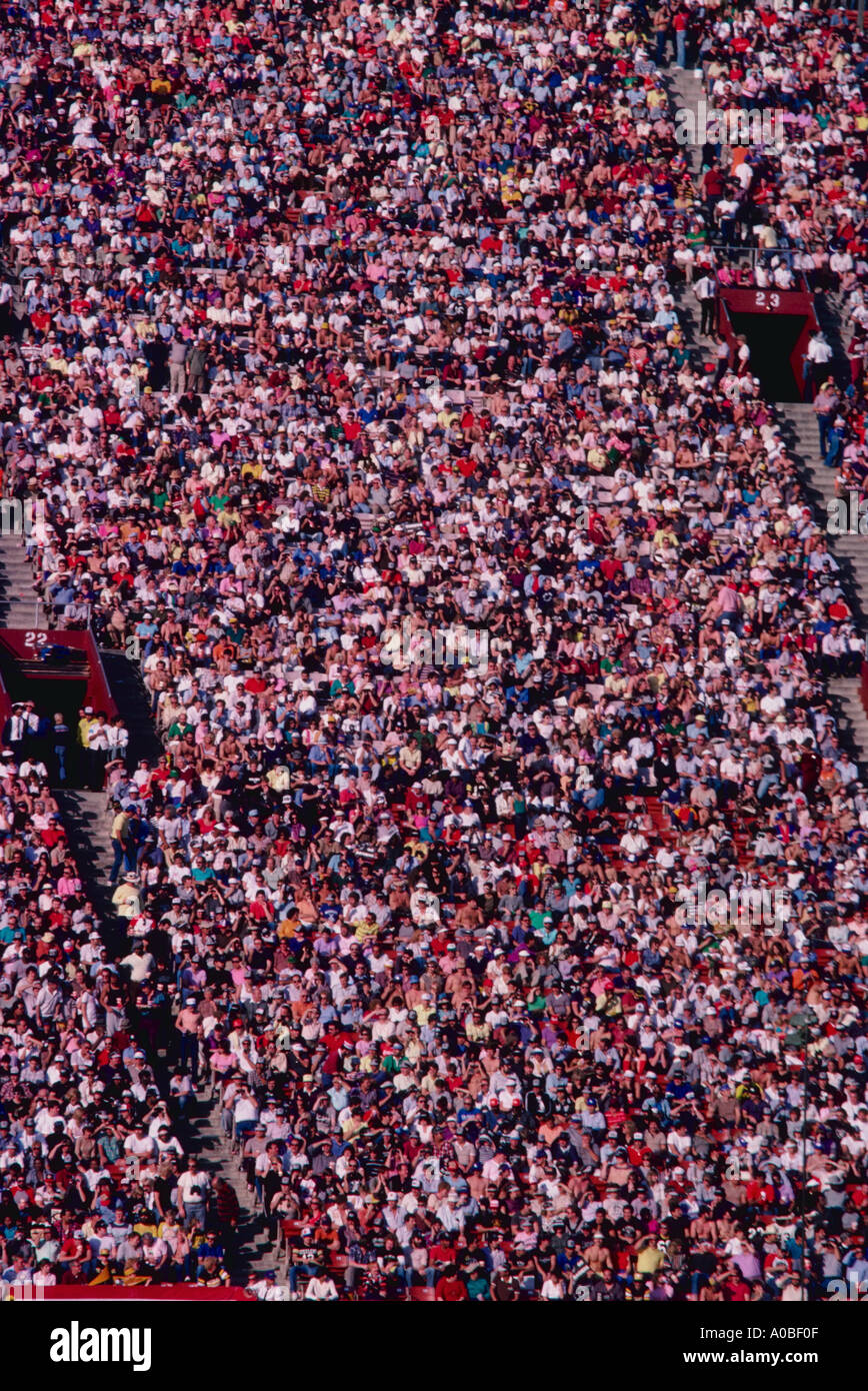 Crowd at the Los Angeles Coliseum Stock Photo
