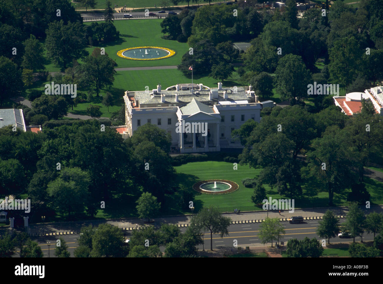 Aerial view of the White House in Washington DC ED63278 Stock Photo