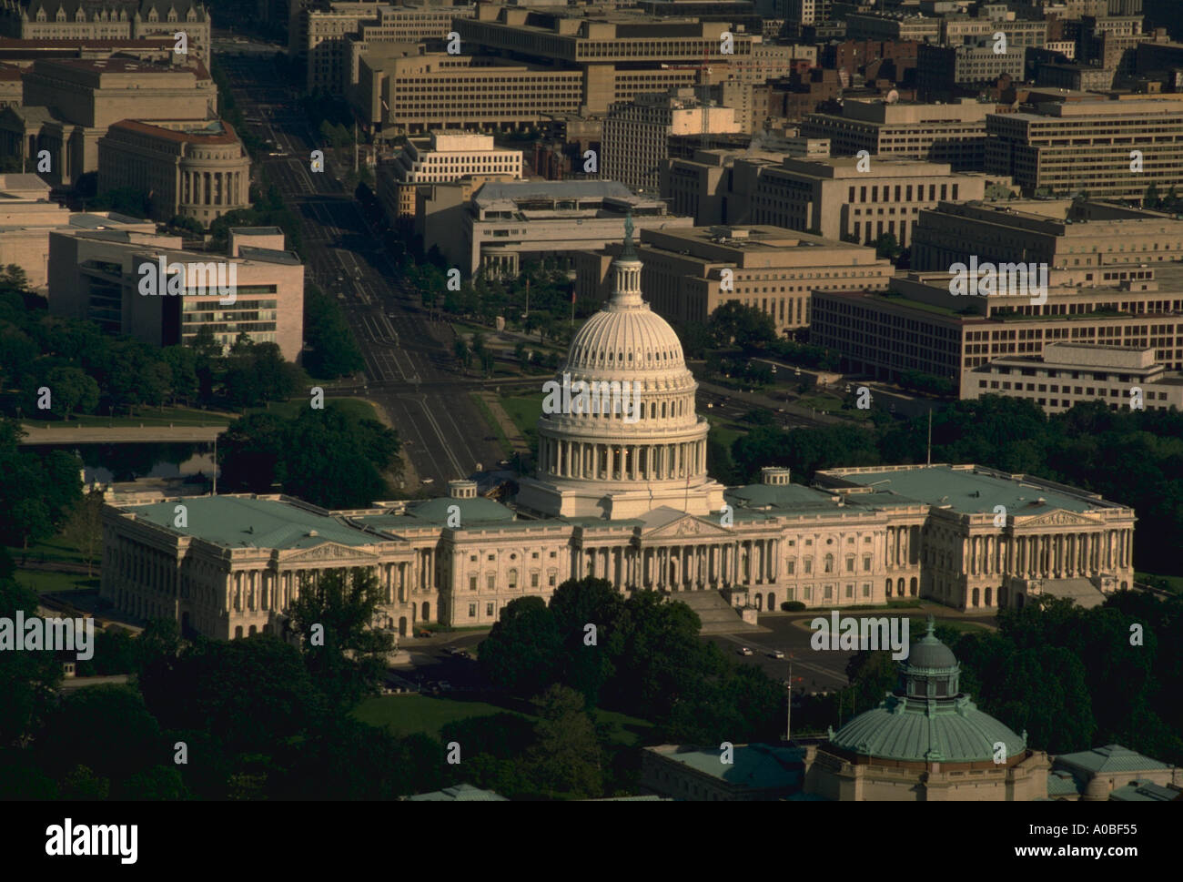 Aerial View of the U Capitol in Washington DC CF14443 Stock Photo