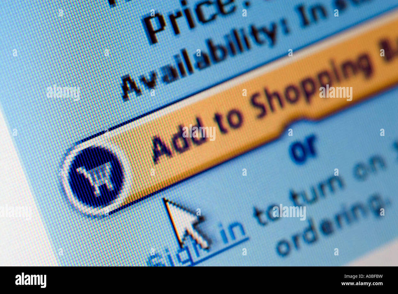 Shopping basket icon on Amazon website Stock Photo Alamy