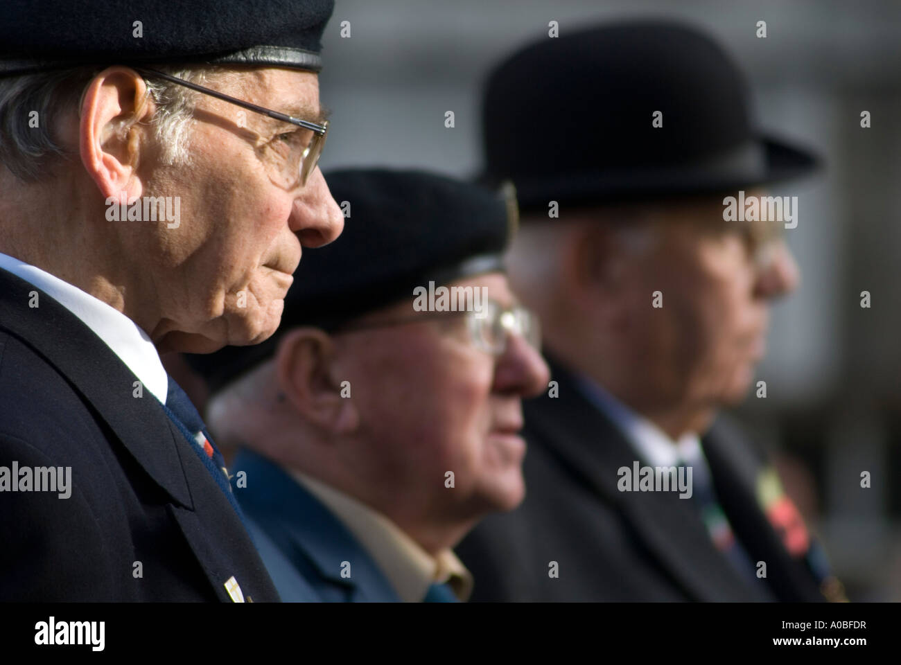 Ex servicemen at the remembrance day Sunday parade London England UK Stock Photo
