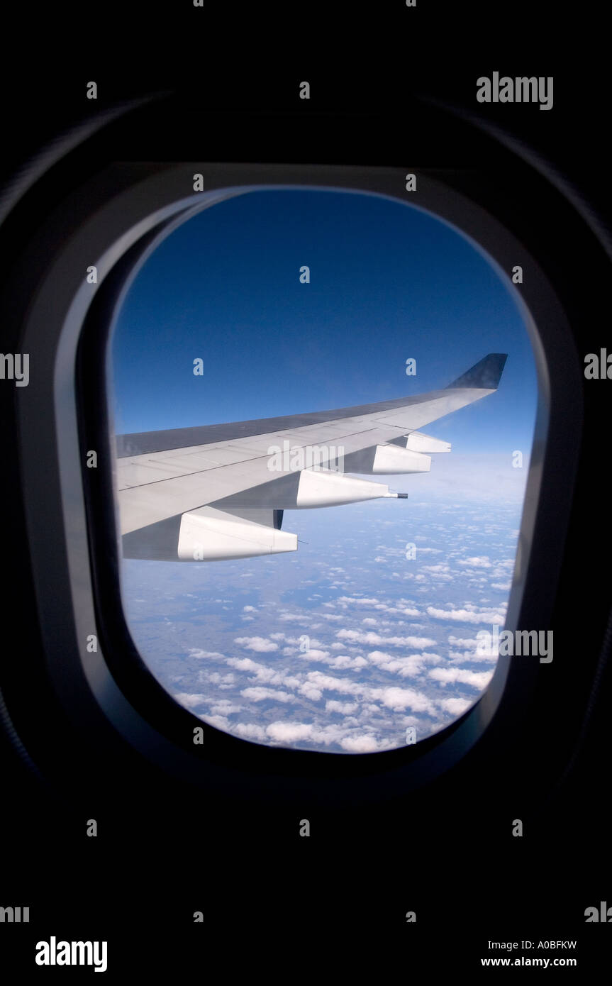 Plane window Stock Photo