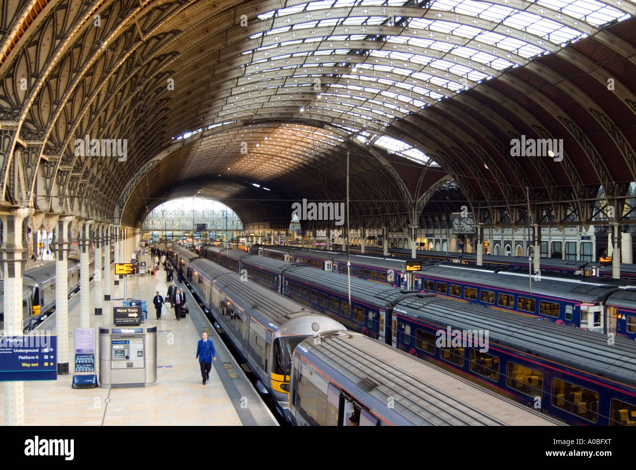 Trains at Paddington Station London England UK Stock Photo Alamy