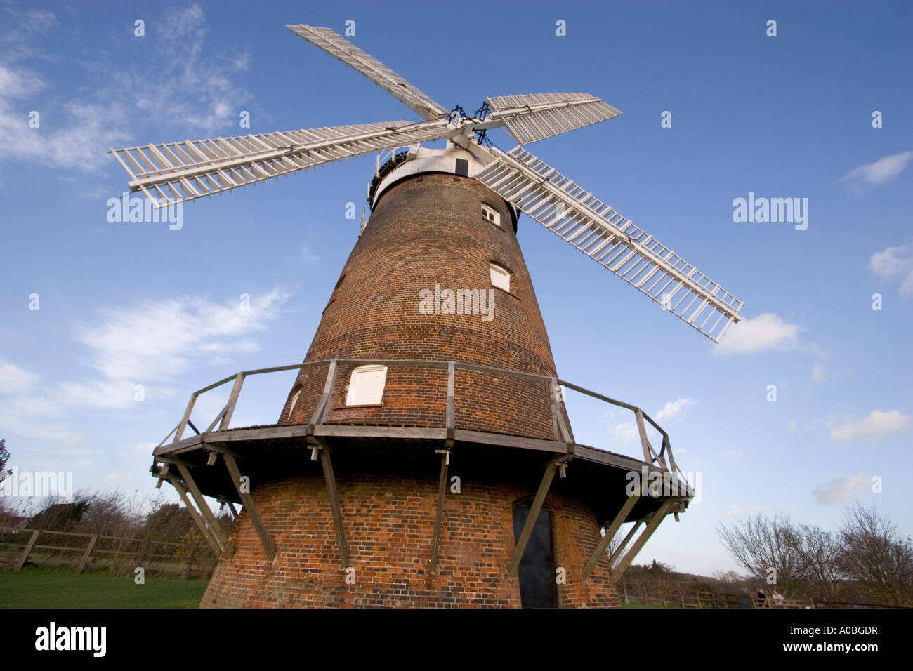 JOHN WEBBS WINDMILL THAXTED BUILT IN 1804, A fully restored Grade 2 listed windmill capable of grinding corn into flour Stock Photo