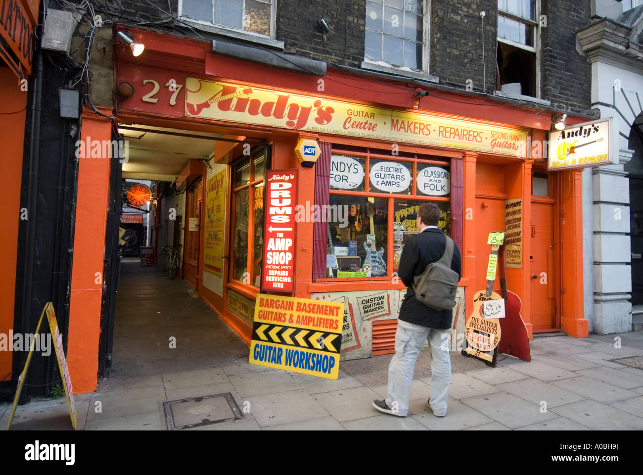 Andy's guitar shop in Denmark Street, London, UK Stock Photo ...