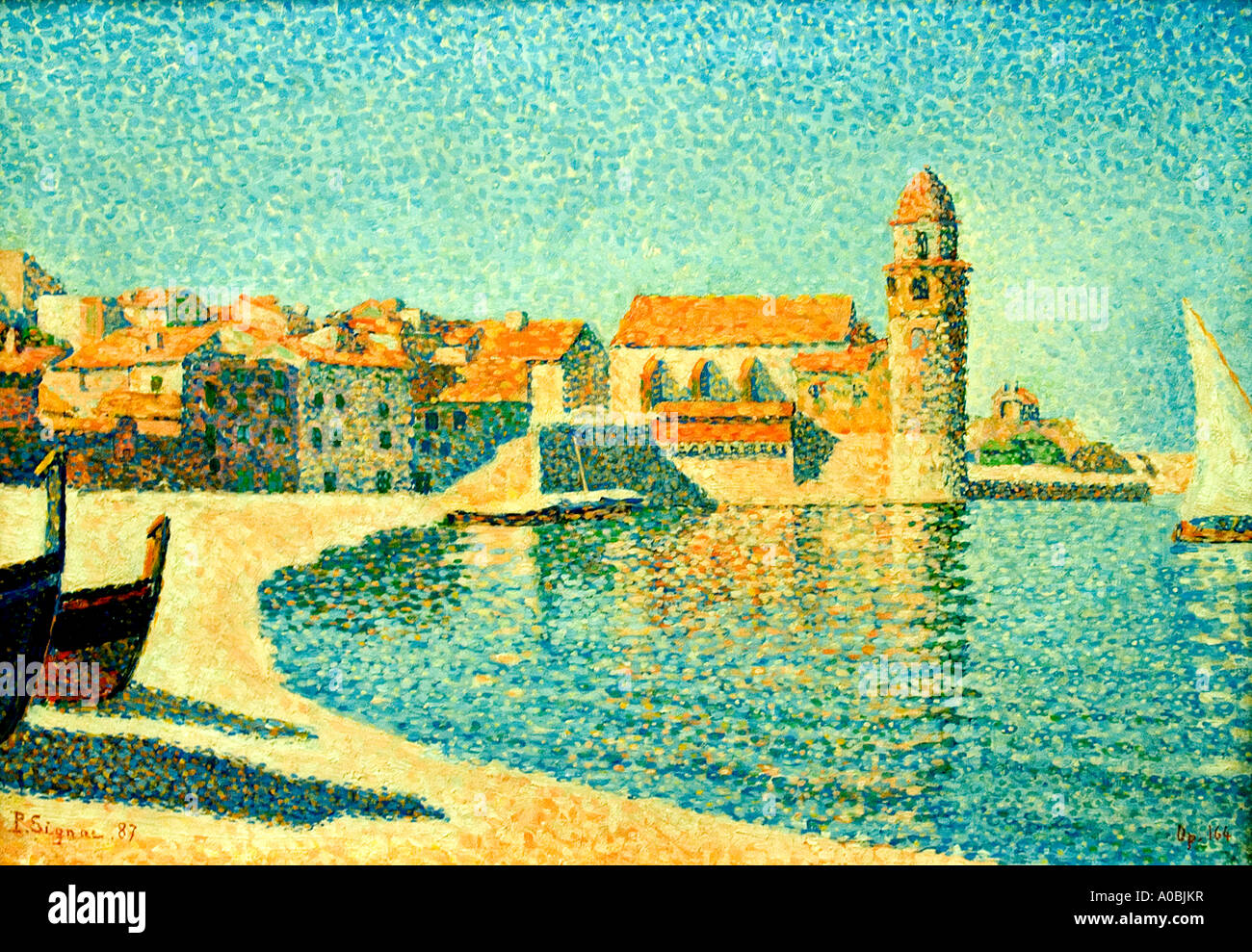 Paul Signac 1863 - 1935 View of Collioure France French Stock Photo