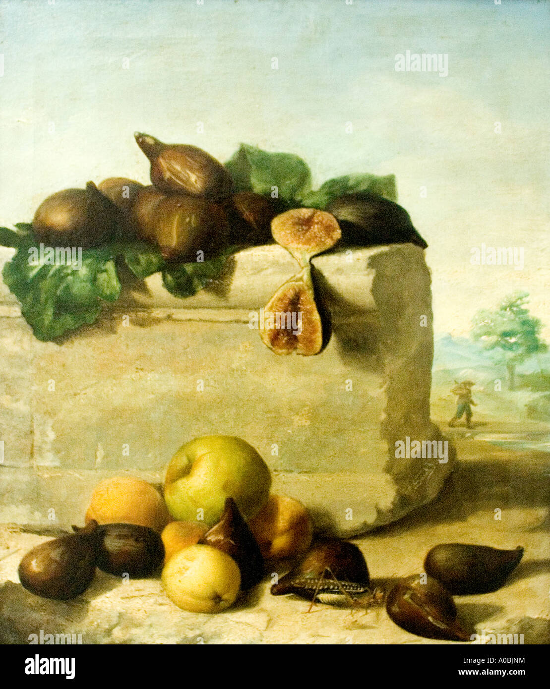 Simon SaintJean [French Painter, 18081860] Still live in landscape