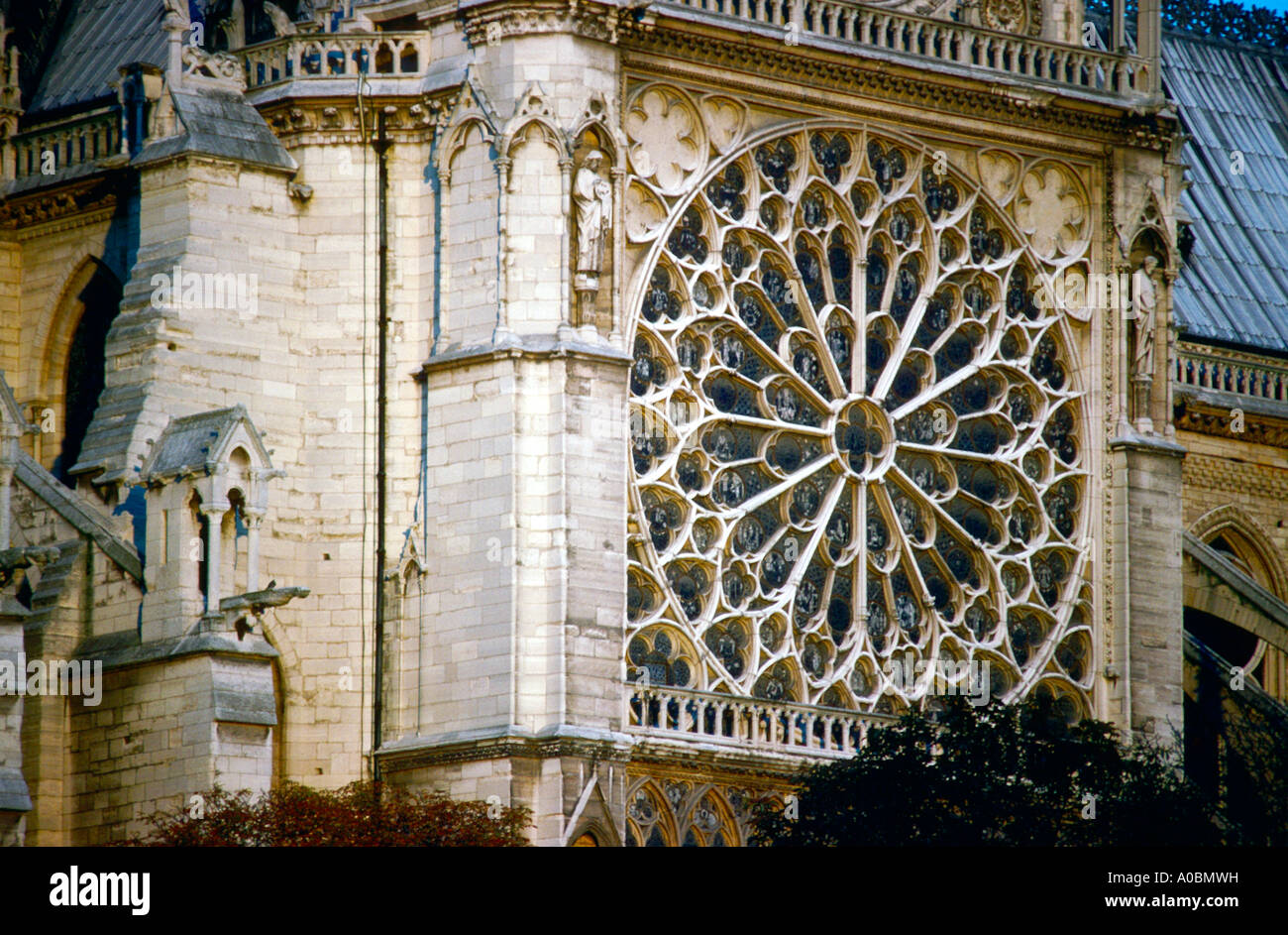 Notre Dame Rosette Ile de La Cite Paris Frankreich Stock Photo