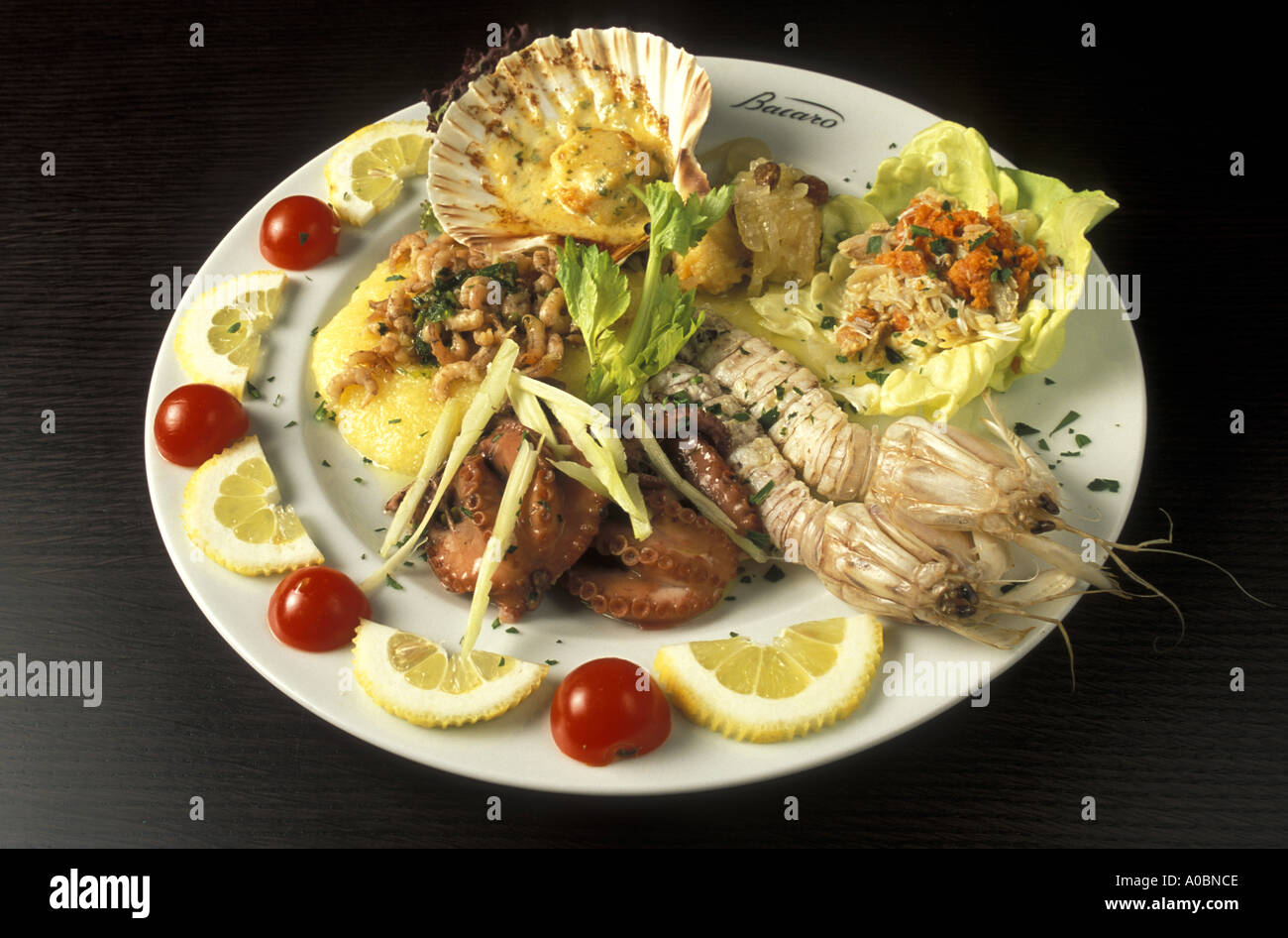 Hors d oeuvre Bacaro Jazz restaurant Venice Veneto Italy Stock Photo