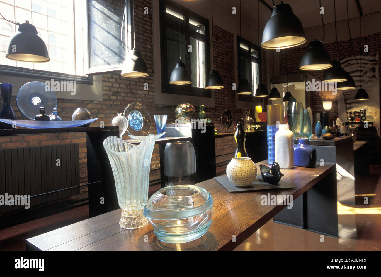 Murano Collezioni show room Murano Veneto Italy Stock Photo