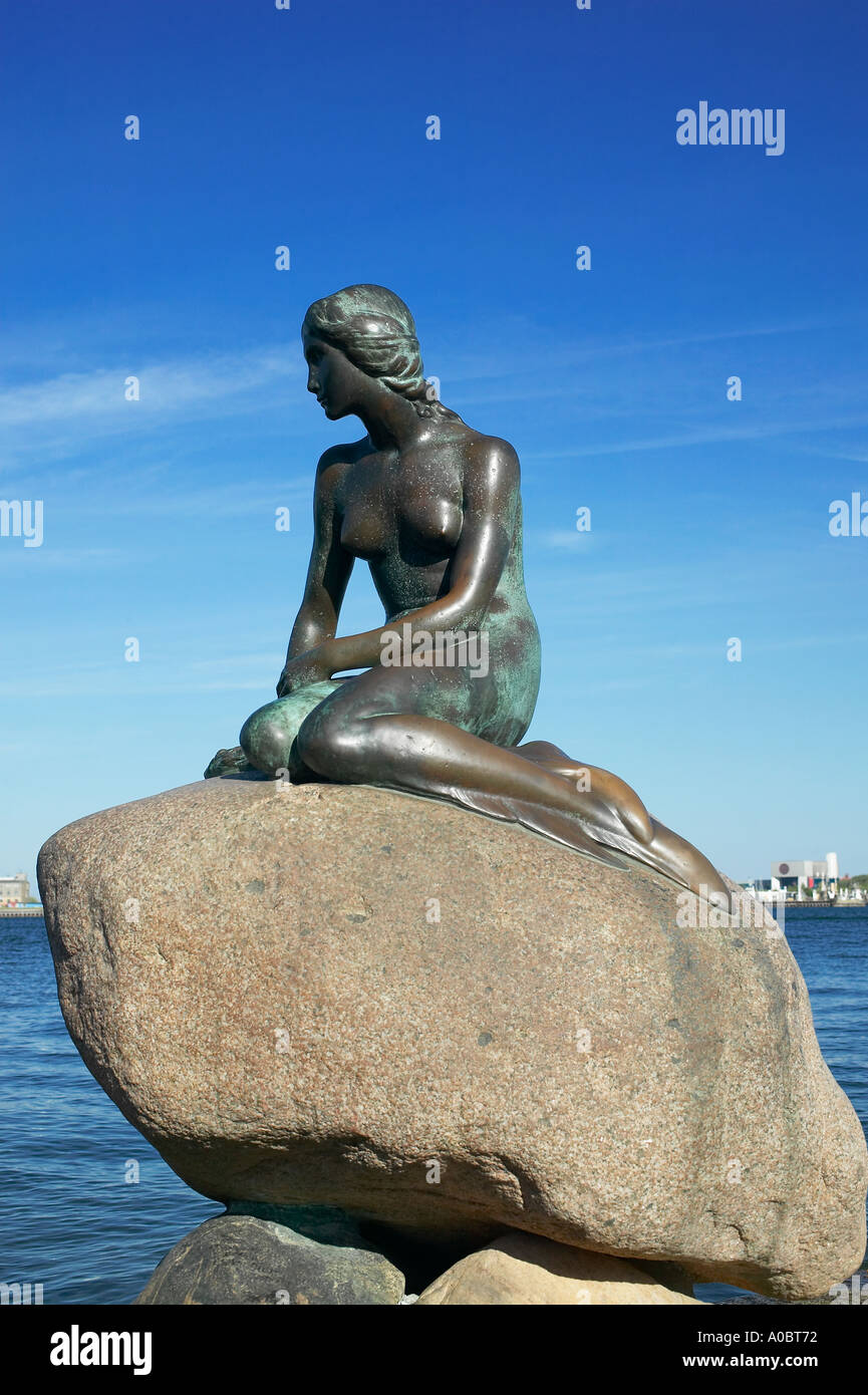 The little Mermaid, bronze statue by Edvard Eriksen 1913, Copenhagen, Denmark, Europe Stock Photo