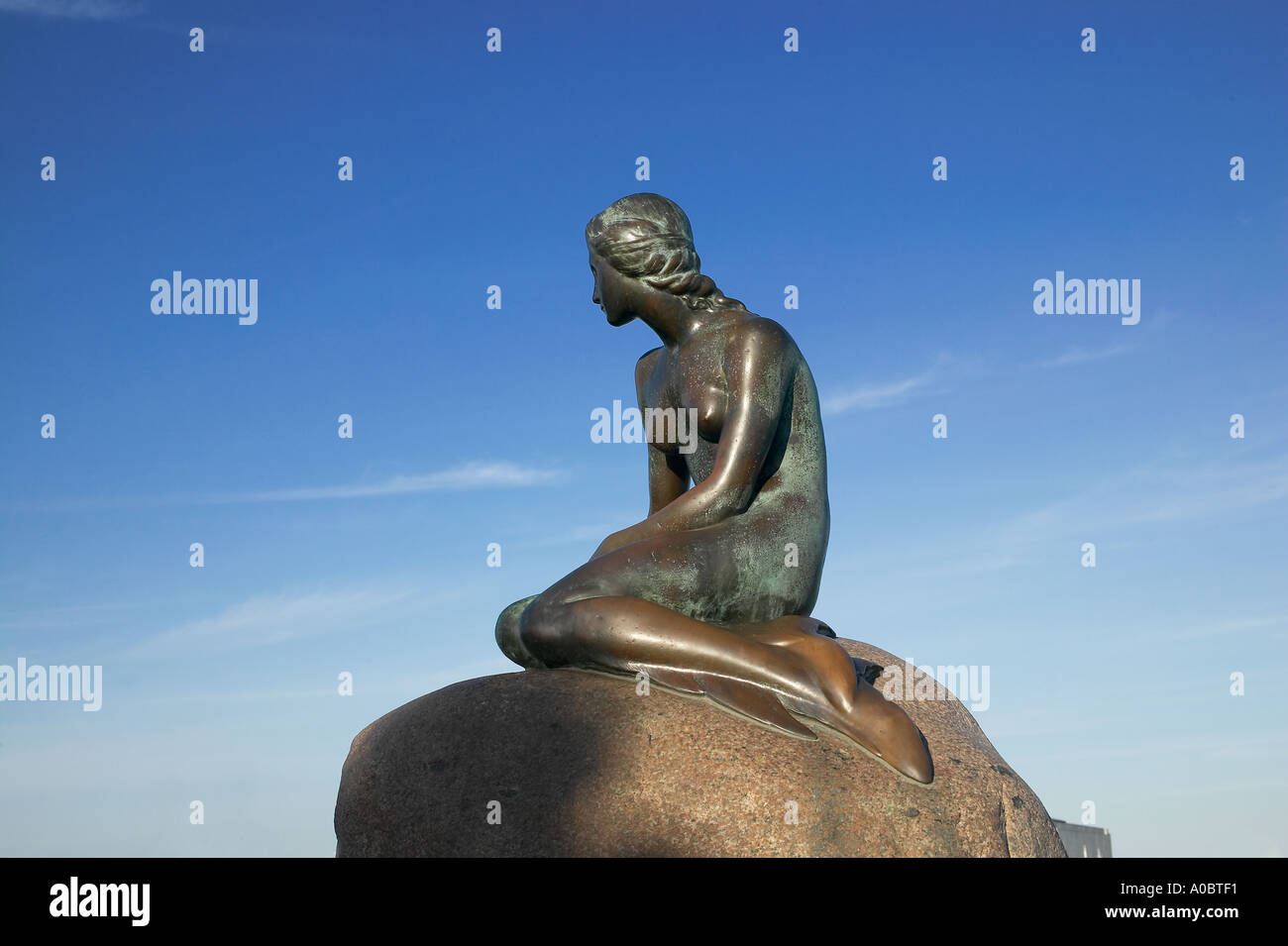 The little Mermaid, bronze statue by Edvard Eriksen 1913, Copenhagen, Denmark, Europe Stock Photo