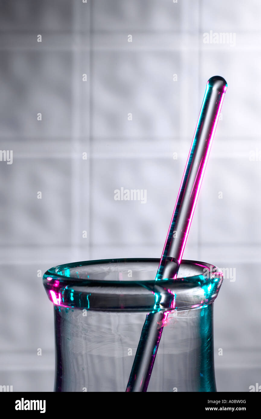 Glass Beaker Detail In Lab Stock Photo Alamy