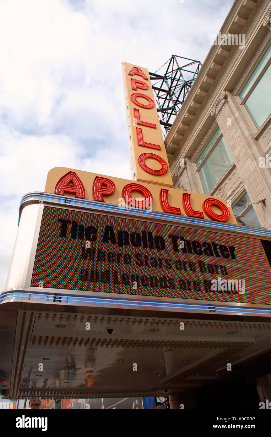 The Apollo Theater on West 125th Street in Harlem Stock Photo