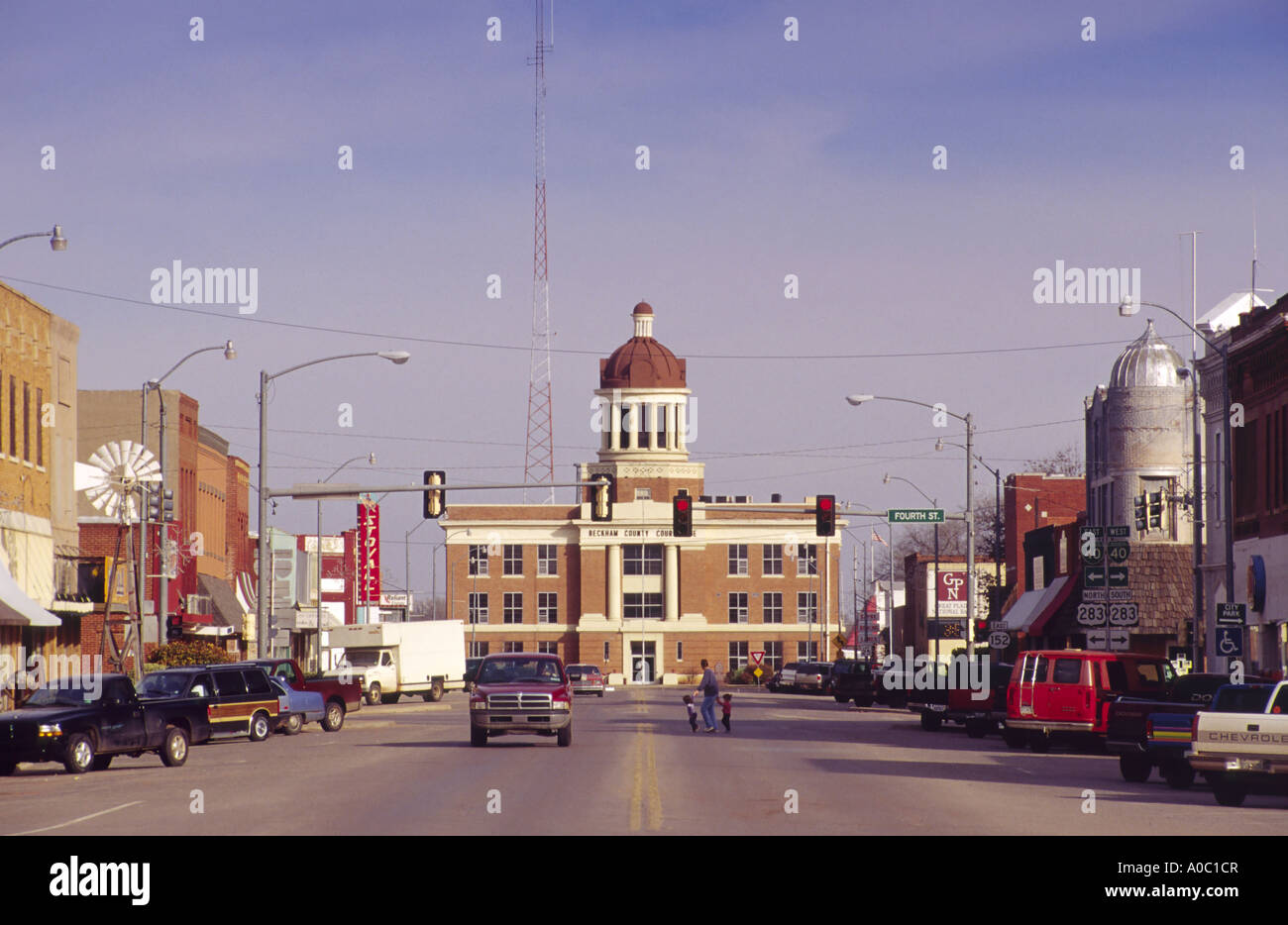 Courthouse at Main St, Route 66, Sayre, Oklahoma, USA Stock Photo Alamy