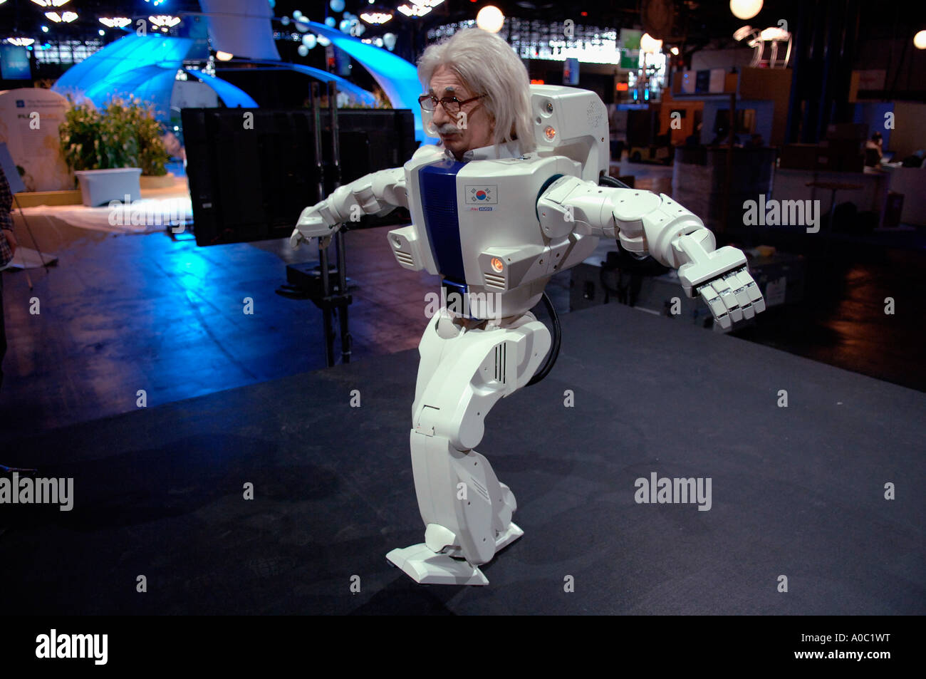 Alex HUBO the first ever walking robot with an expressive face Stock Photo