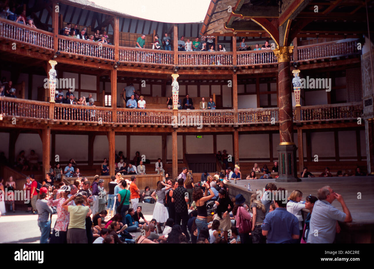 Interior shakespeare globe theatre london hires stock photography and