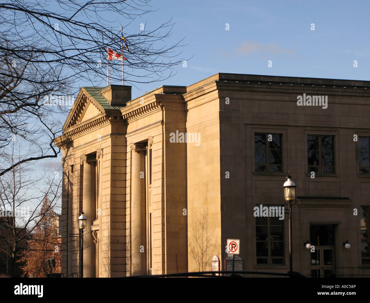 Stock image of the old post office in Fredericton New Brunswick Canada