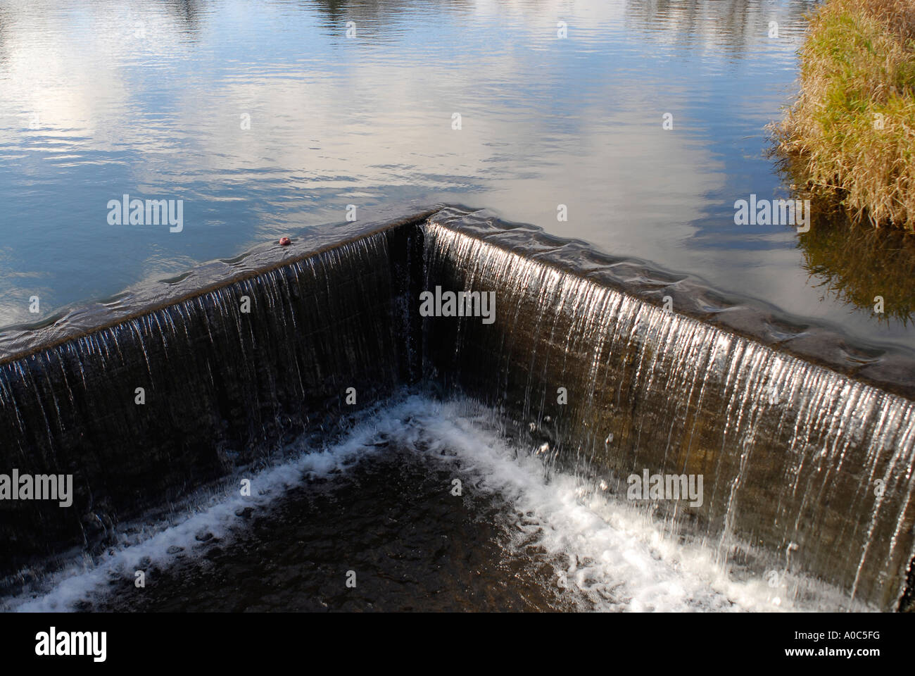 Stock image of Millbrook pond spillway in Southern Ontario Canada Stock