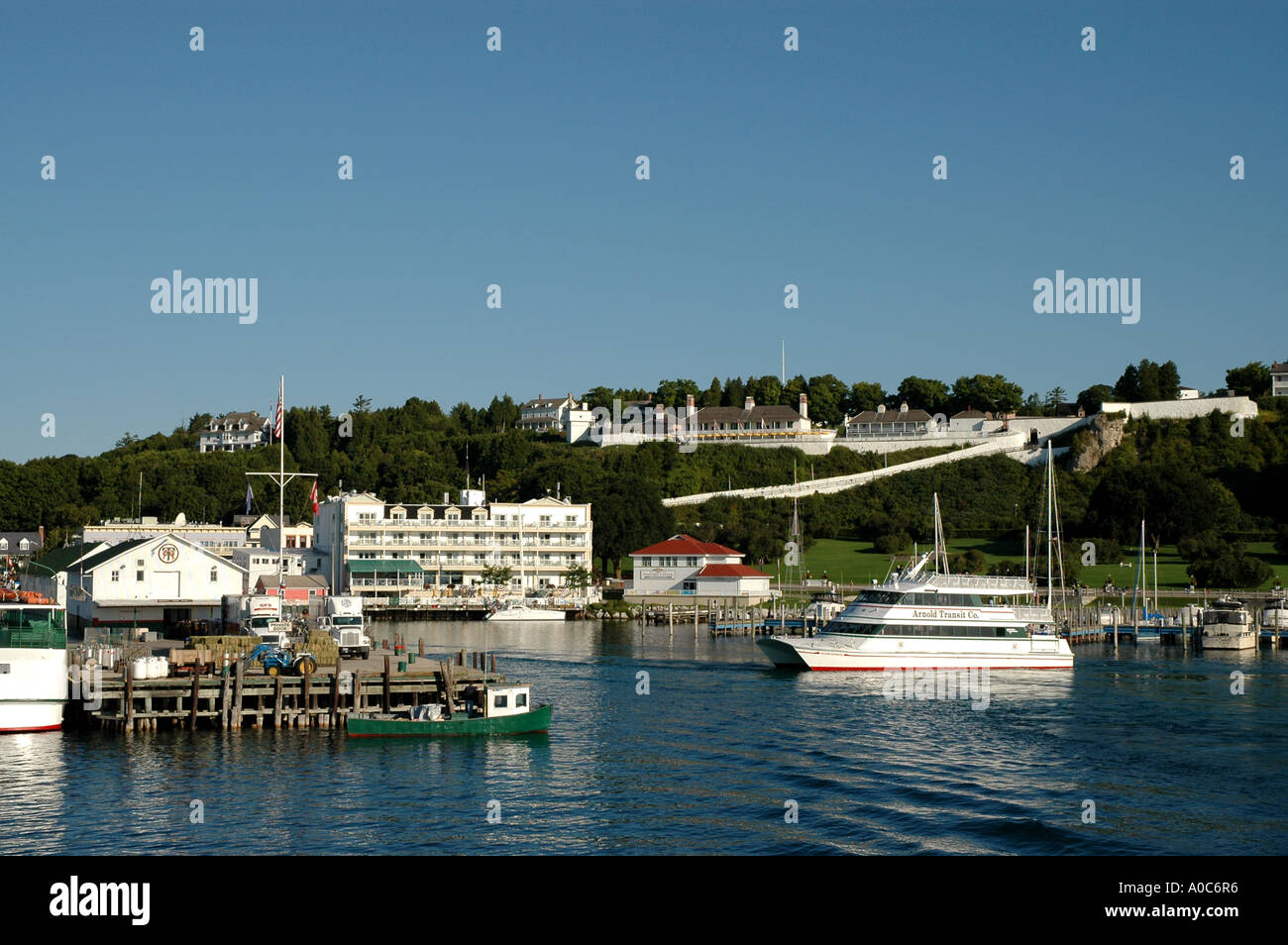 Mackinac Mackinaw Island Michigan harbor Stock Photo Alamy