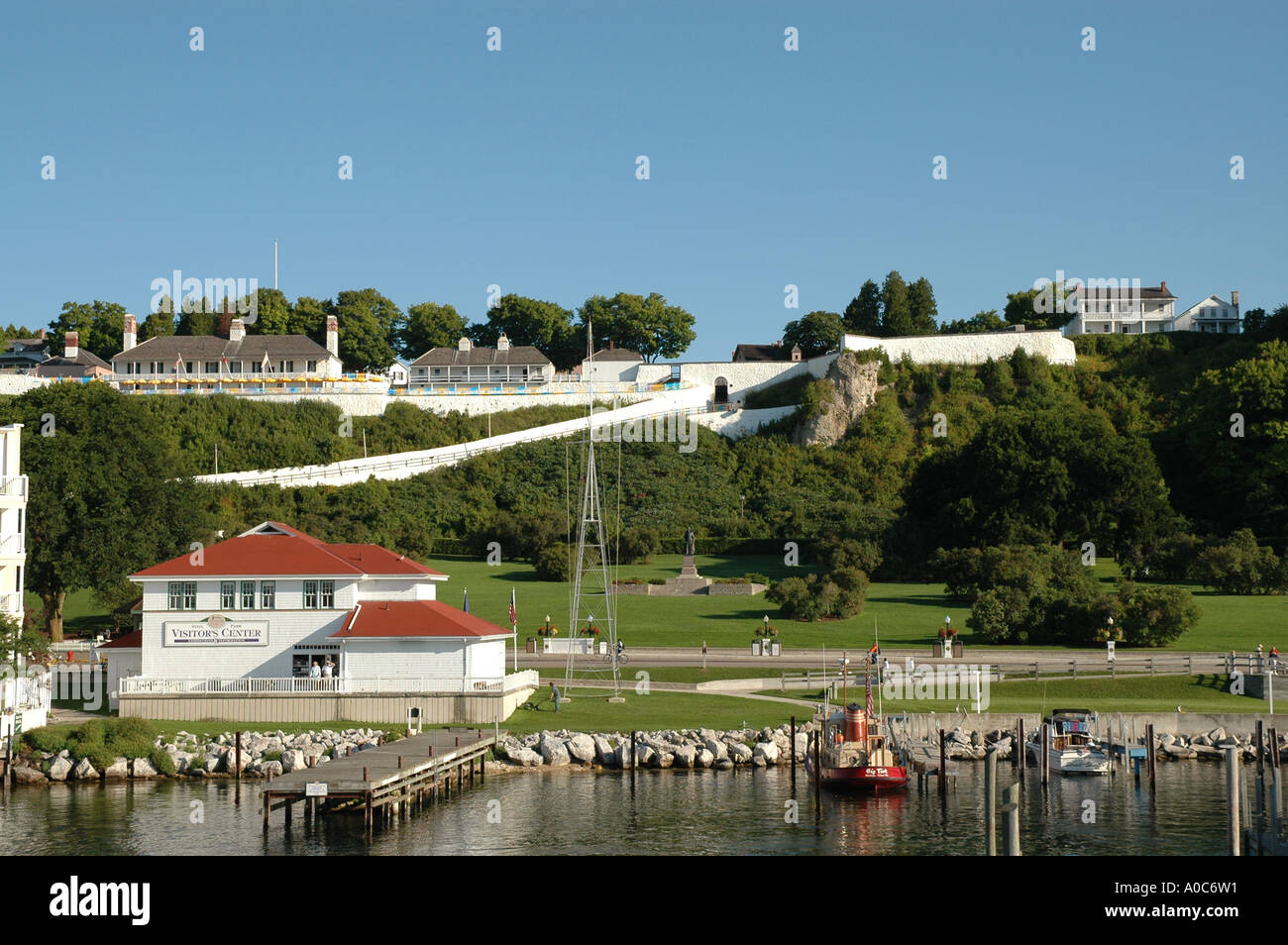 Mackinac Mackinaw Island Michigan harbor Stock Photo Alamy
