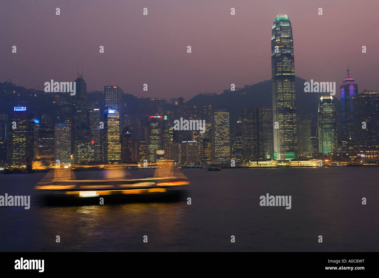 Skyline of Hong Kong Island from Kowloon, Hong Kong, China Stock Photo ...