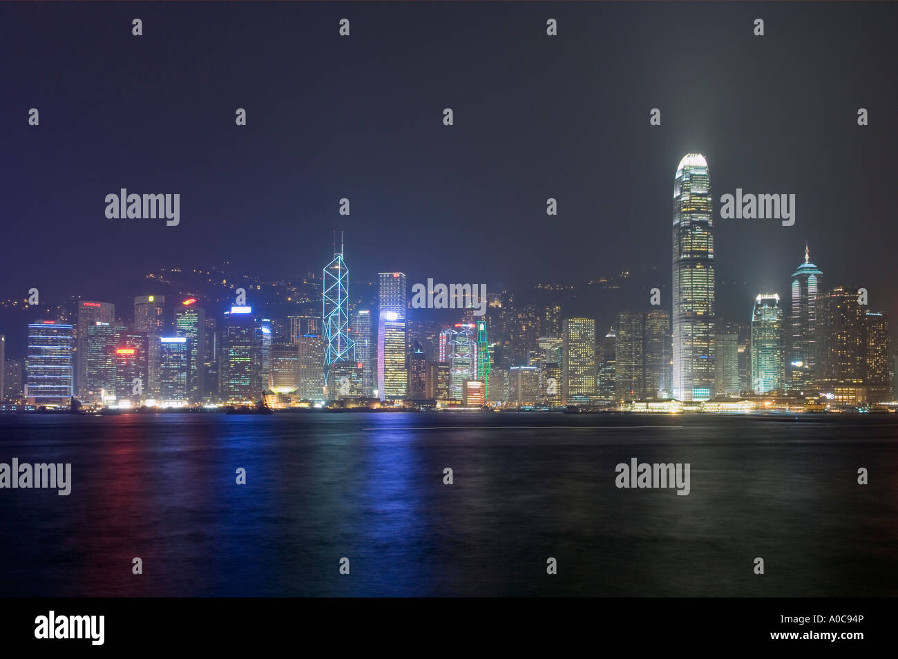 Skyline of Hong Kong Island from Kowloon, Hong Kong, China Stock Photo ...