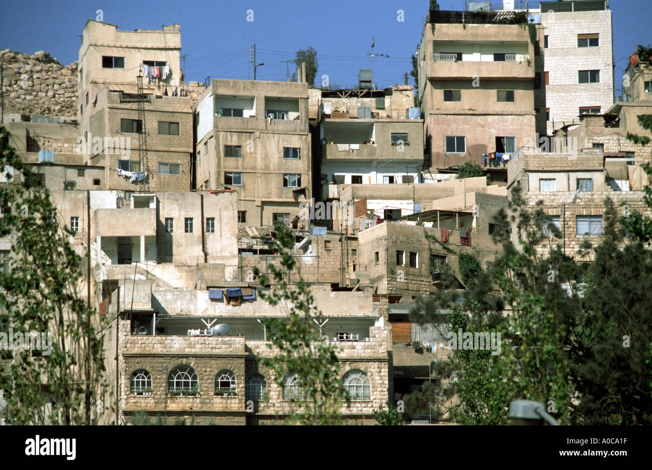 JORDAN AMMAN CITY street scene streets living home settlement life style  Capital City Stock Photo - Alamy