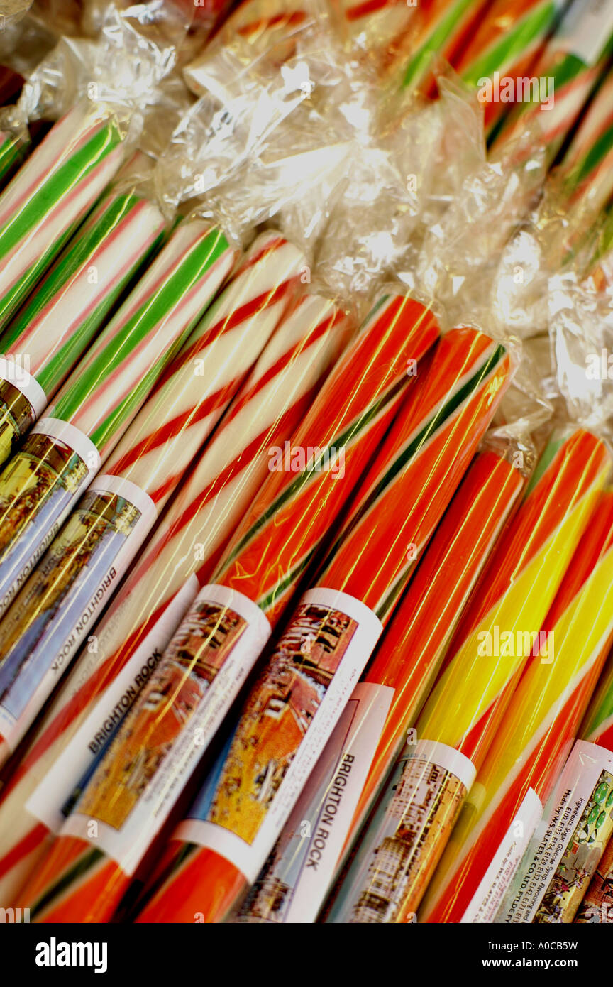 Brighton Rock confectionary sweets Stock Photo