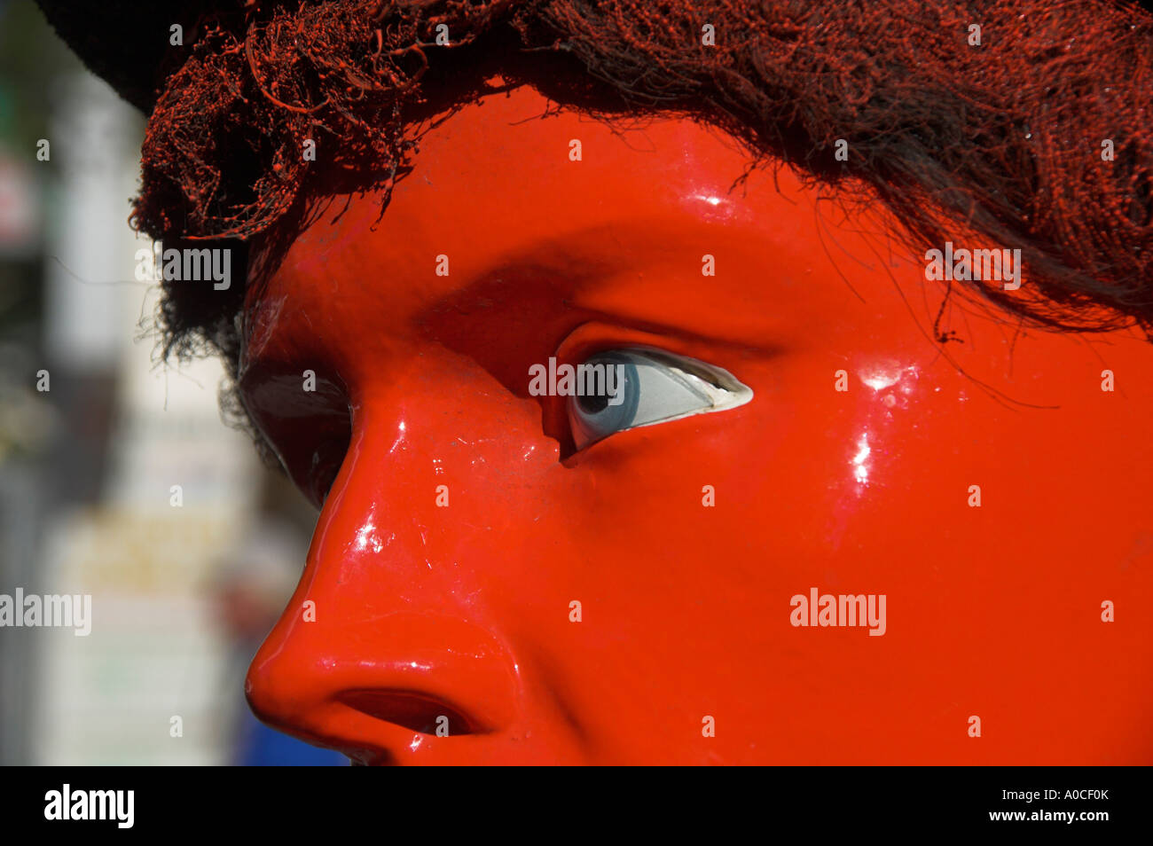 Europe Germany red face mannequin Stock Photo