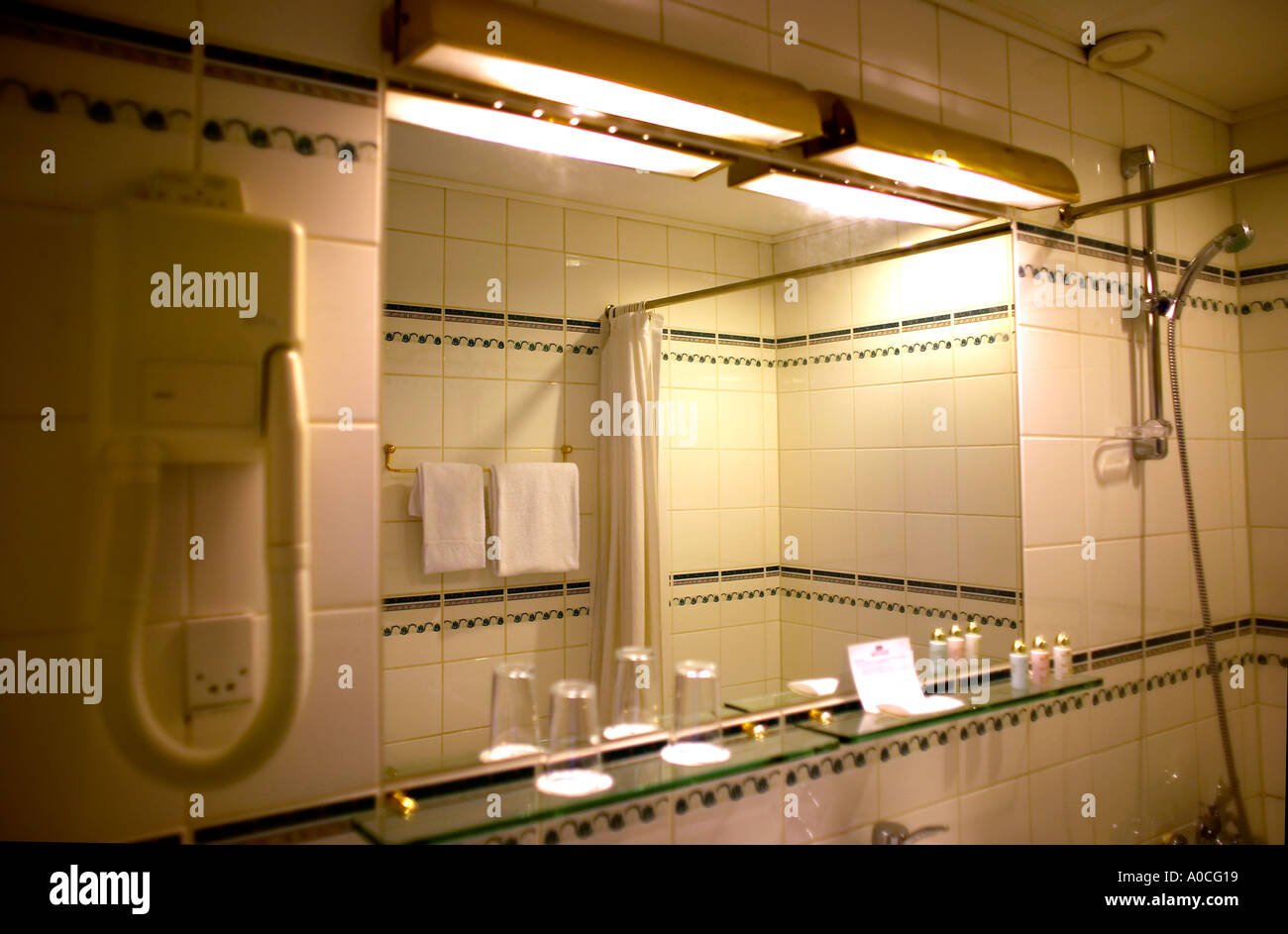 Hotel bathroom, Copenhagen, Denmark Stock Photo Alamy