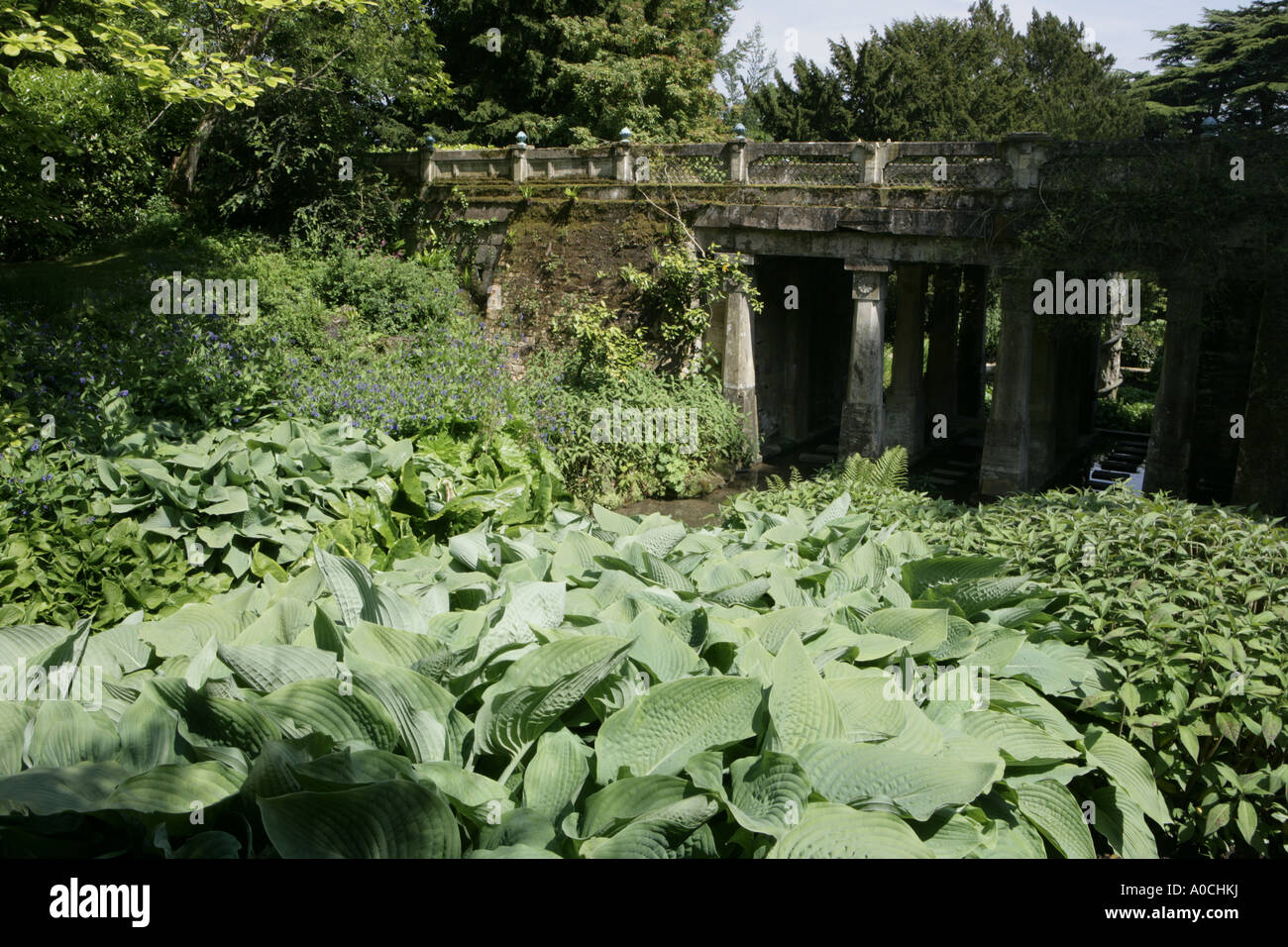 The indian style garden at a Sezincote House in cotswolds Stock Photo ...