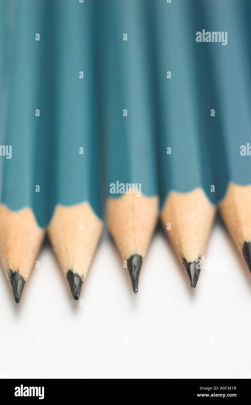 Pencils on white background Stock Photo