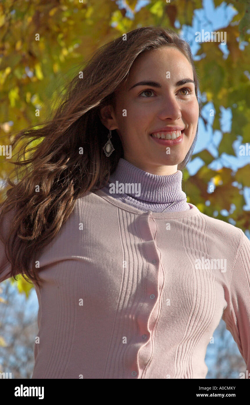 Young woman outdoors autumn hi-res stock photography and images - Alamy