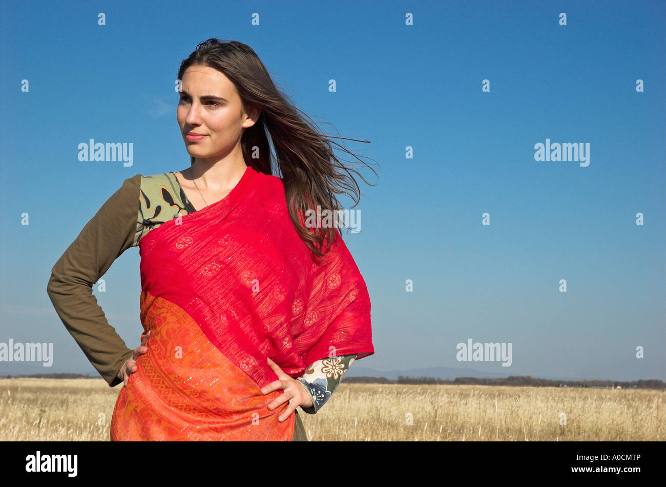 Beautiful standing young woman hi-res stock photography and images - Alamy