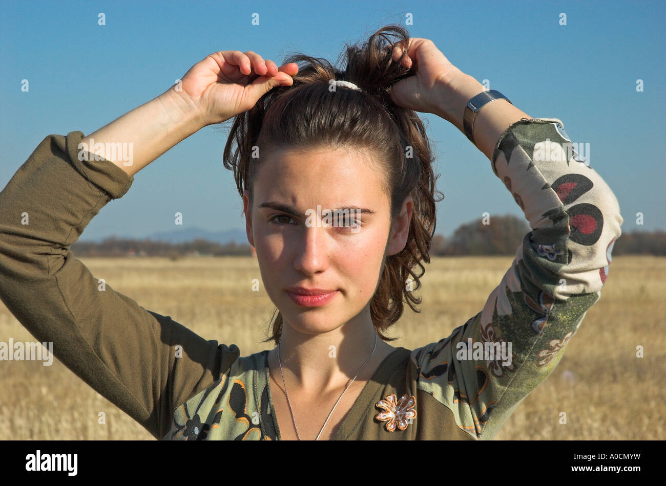 Beautiful woman outdoors hi-res stock photography and images - Alamy